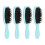 (Blue Handle Black Teeth) 4x Kopfhaut-Massagebürste Silikon weich 2