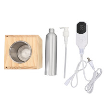 (US Plug Wood Grain(Log)) Elektrischer Ölwärmer Aluminium 100-240V Weiß