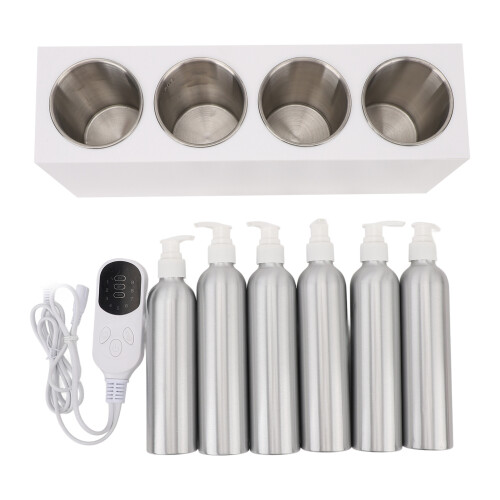 (EU Plug White) Oliebrander 4 Flessen Temp. Regeling EU Stekker 1
