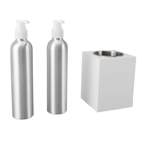 (GB Plug) Massageöl-Erwärmer Einzel Flasche Aluminium US-Stecker 2