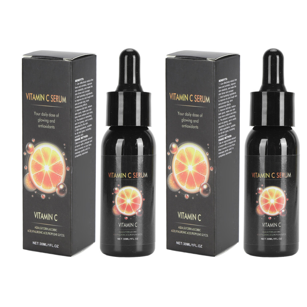 2pcs 30ml Vitamin C Serum Deep Moisturizing Fade Spots Fine Lines