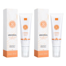 2pcs Tinted SPF50 Sunscreen Moisturizing Vitamin E 50ml
