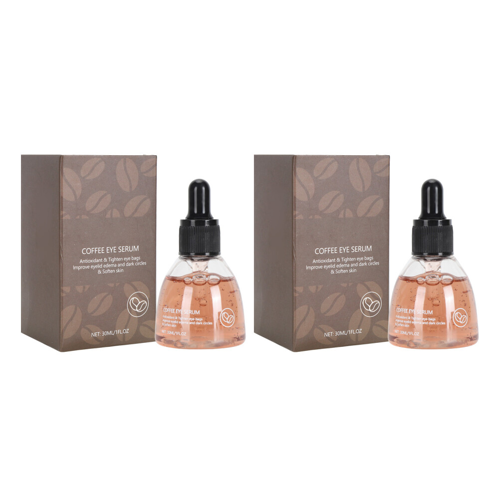 Dark 2Pcs 30Ml Coffee Eye Serum Reduce Circles Wrinkles Moisturize