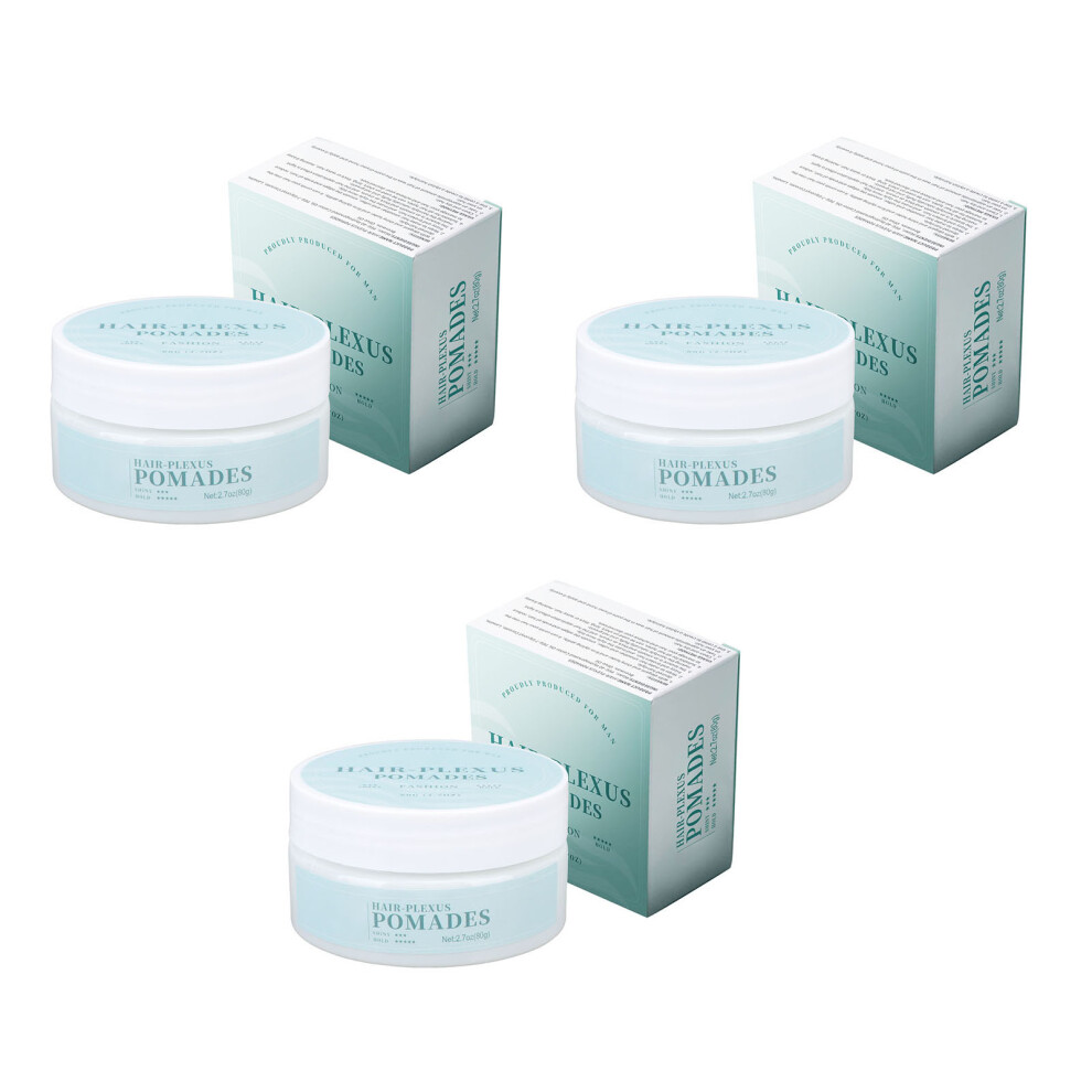 3pcs 80g Men Hair Wax Strong Hold Moisturizing Styling Gel