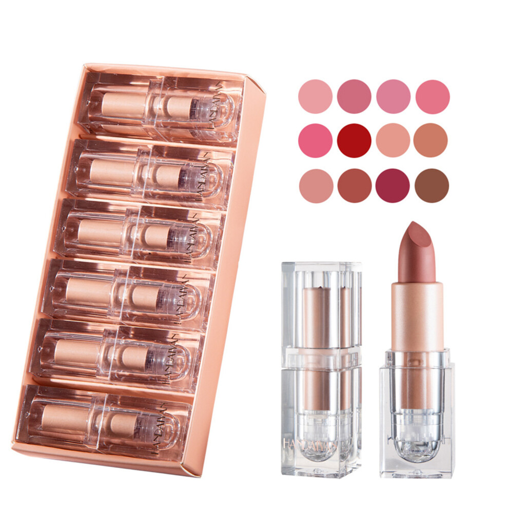 HANDAIYAN Matte Lipstick 6-Piece Set Waterproof Velvet Long-lasting