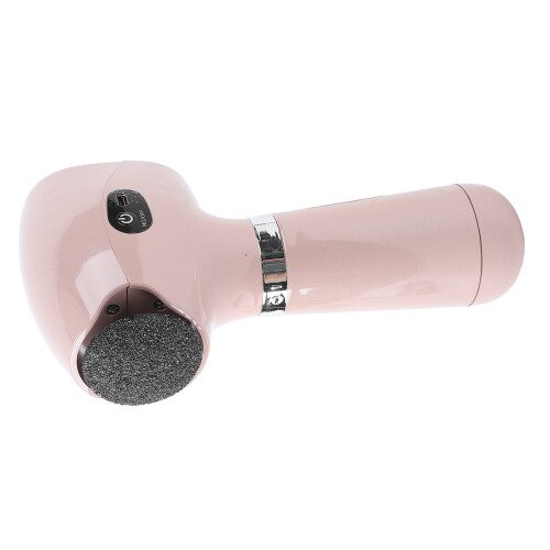 (Roseate) Electric Foot Grinder 2pcs Head USB Rechargeable Callus Remover Black 1