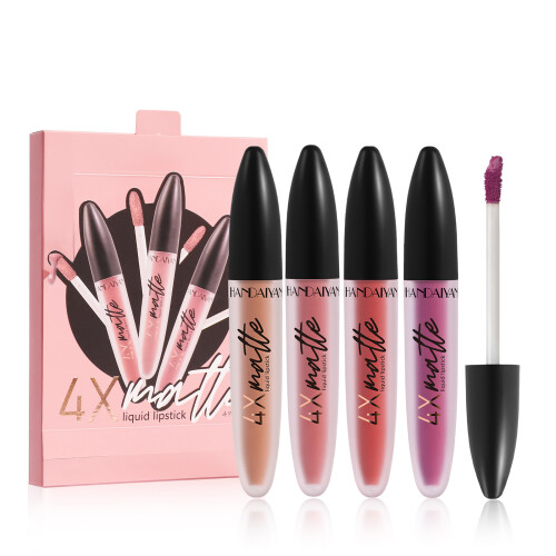 HANDAIYAN 4PCS 2.5ML Matte Lip Gloss Waterproof Longlasting