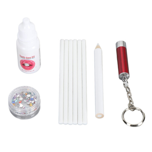 DIY Zahn-Schmuck-Set Glitzernde Strass-Zähne Mode 1