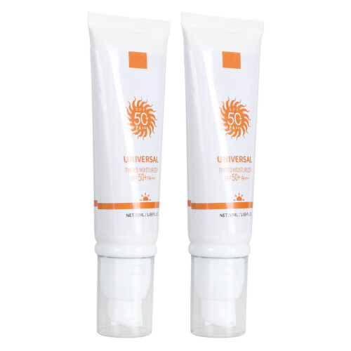 2pcs Tinted SPF50 Sunscreen Moisturizing Vitamin E 50ml 2