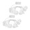 2pcs Star Moon String Lights LED Waterproof Battery Operated 3