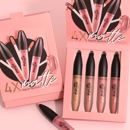 HANDAIYAN 4PCS 2.5ML Matte Lip Gloss Waterproof Longlasting 2