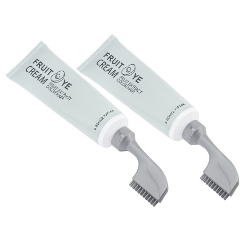 2x Pflanzen-Farbcreme Grauabdeckung 80ml mit Kamm 1