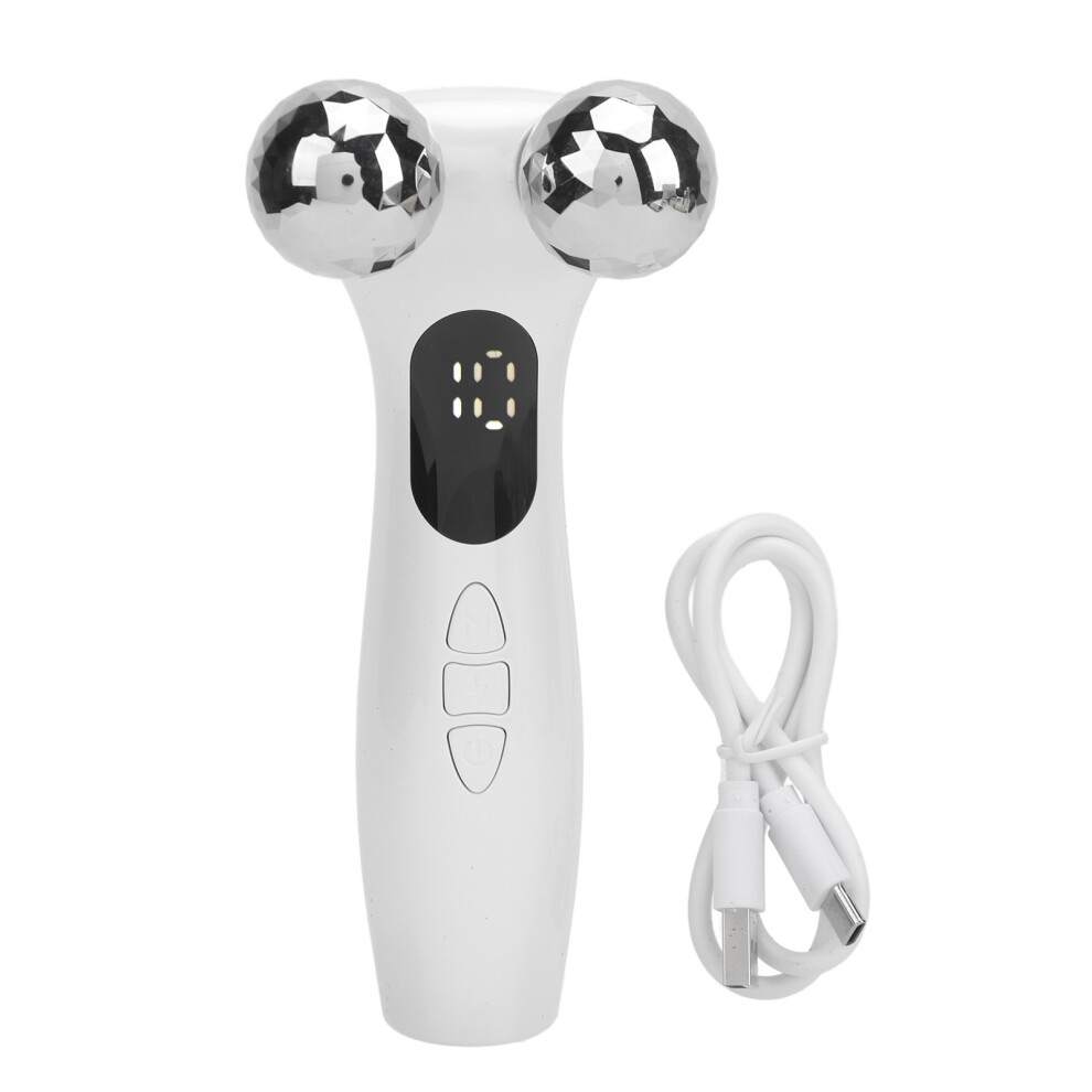 White/Silver () 4D Face Massager Roller Skin Lifting Tightening Eyes Face Body