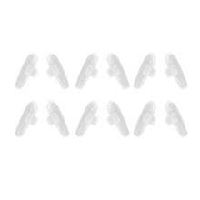 12Pairs Silicone Nose Pads for Eyeglasses Anti-Slip White Soft Cushion