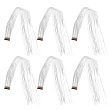 6x Haar-Tinsel Glitzer Extensions waschbar für Feste