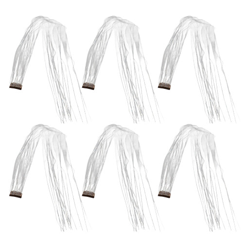 6x Haar-Tinsel Glitzer Extensions waschbar für Feste