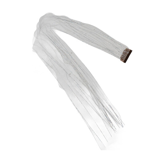 6x Haar-Tinsel Glitzer Extensions waschbar für Feste 2
