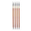 (Deep Black) 4st Double Head Waterproof Eyebrow Pencil Grey Brown 1