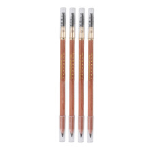 (Milk Coffee Tea Color) 4st Double Head Waterproof Eyebrow Pencil Grey Brown