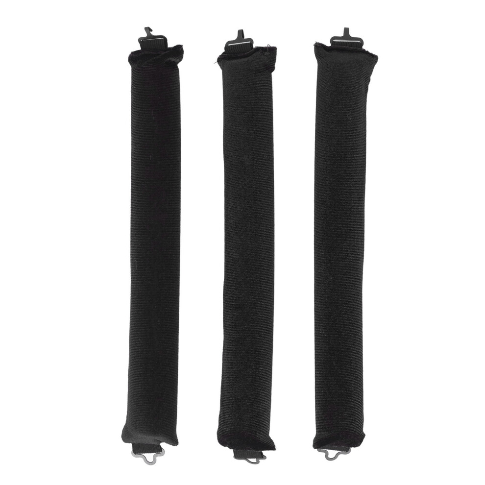 Black (Black) 3 Packs Heatless Curling Rod Headband Overnight