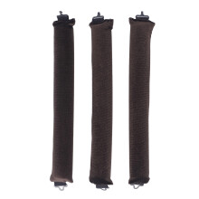 (Brown) 3x Haargummis Ohne Hitze, Über Nacht, Schwarz