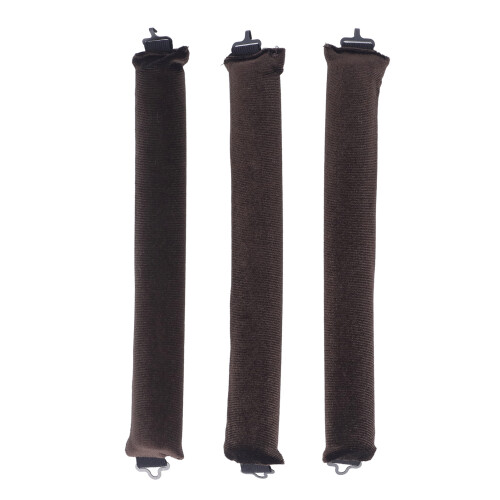 (Brown) 3x Heatless Curling Headband Zwart