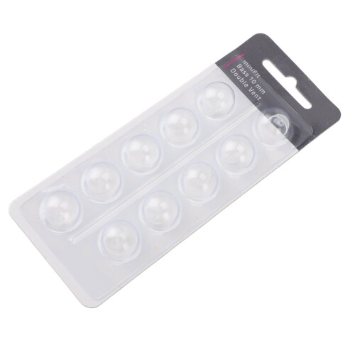 (Medium Size 10mm) 10x Transparante 8mm Silicone Bas Dome Vervanging 2