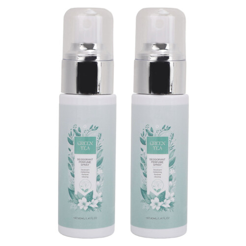2x 40ml Grüner Tee Deo Spray Reduziert Schweiß & Geruch 1