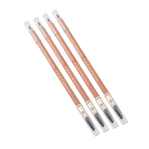 (Coffee) 4st Double Head Waterproof Eyebrow Pencil Grey Brown 1