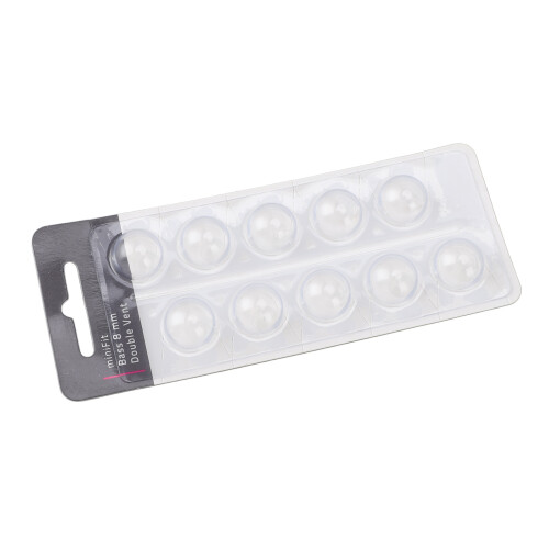 (Small Size 8mm) 10x Transparante 8mm Silicone Bas Dome Vervanging 2