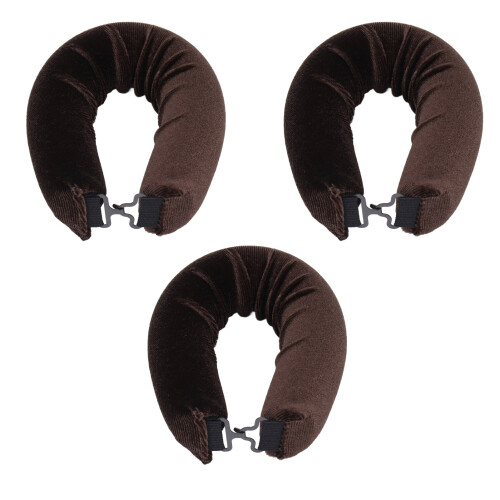 (Brown) 3x Heatless Curling Headband Zwart 2