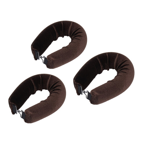 (Brown) 3x Heatless Curling Headband Zwart 1