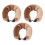(Khaki) 3x Heatless Curling Headband Zwart 3