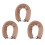 (Khaki) 3x Heatless Curling Headband Zwart 4