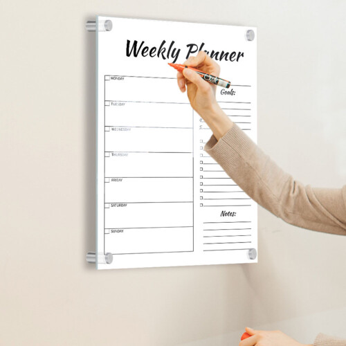 Set Transparent Whiteboard Handskriven Meddelandetavla Vägg 1