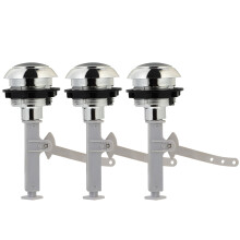 3 Pcs Toilet Tank Supplies Single Flush Push Button Lever Kit Water