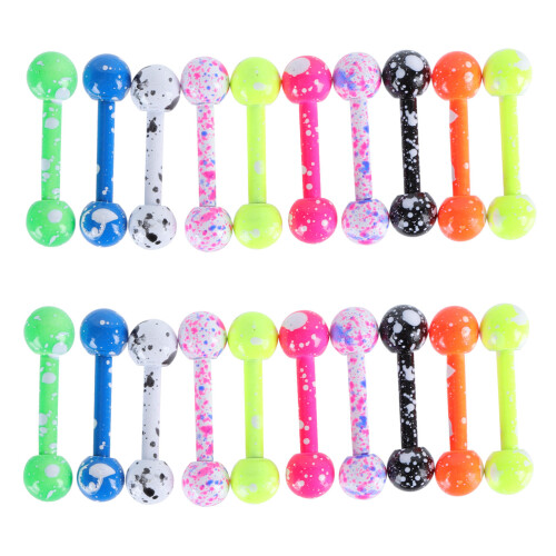 20Pcs Hantel Örhängen Öronnappar Accessoarer