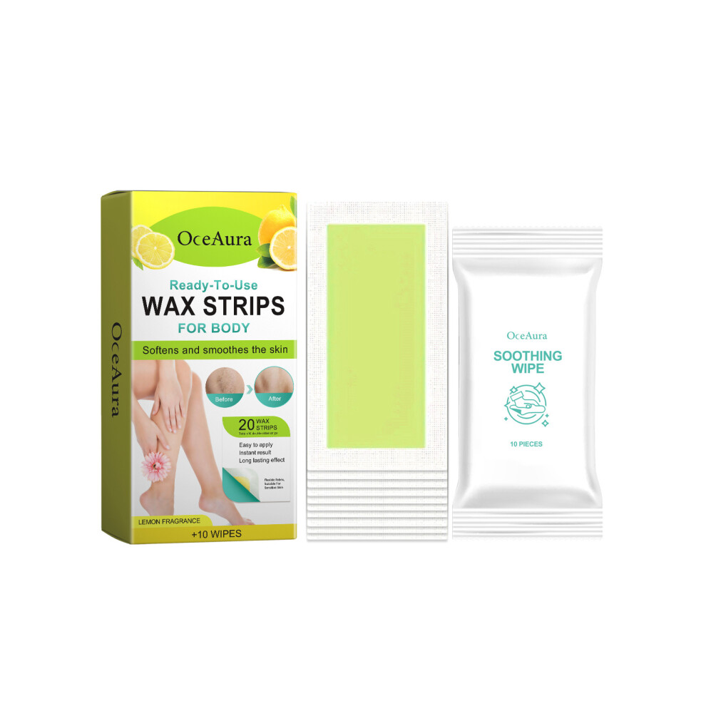(Lemon) Hair Removal Wax Strips for Body Face Legs