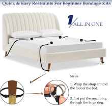 BDSM Sex Bondage Hand Ankle Cuffs Blindfold Toys for Couples
