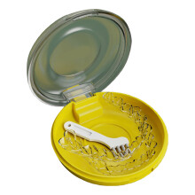 (Yellow) Portable Retainer Case Mouth Guard Silicone Large Capacity Yellow