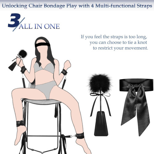 BDSM Bondage Set: Hand/Ankle Cuffs & Blindfold 2
