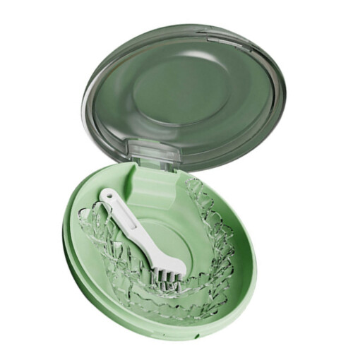 (Green) Draagbare Retainer Case Geel Silicone 2
