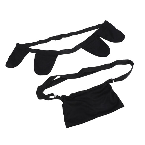 (Black) BrustOP-Drainagehalter 4 Beutel Duschbeutel einstellbar 1