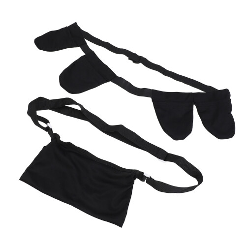 (Black) BrustOP-Drainagehalter 4 Beutel Duschbeutel einstellbar 2