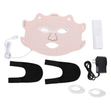 (US Plug Pink) 7-Color LED Facial Light Anti-Aging EU