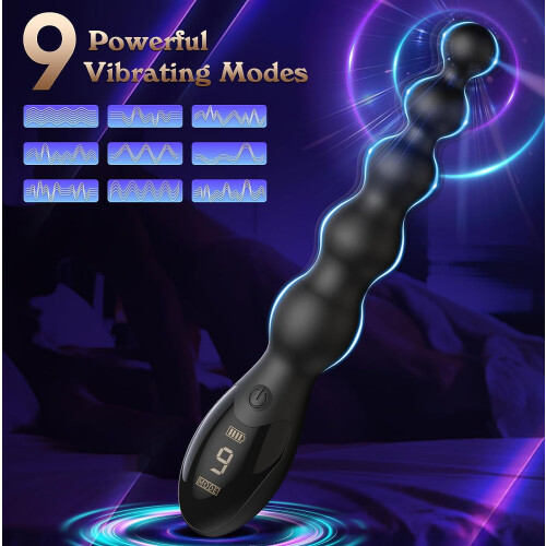 Vibrierender Anusstecker, Analperlen, Prostatamassage, 9 Modi