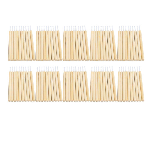 100pcs Disposable Micro Swabs Brush Bamboo Handle Eyelash Applicator 1