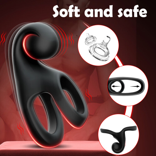 Silikon-Vibrating-Cock-Ring, 10 Modi, USB, wasserdicht 2