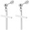 1 Par Unisex Oörsnappar Långa Pärlor (Silver) 2