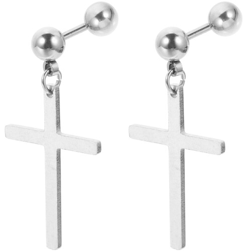 1 Par Unisex Oörsnappar Långa Pärlor (Silver) 1
